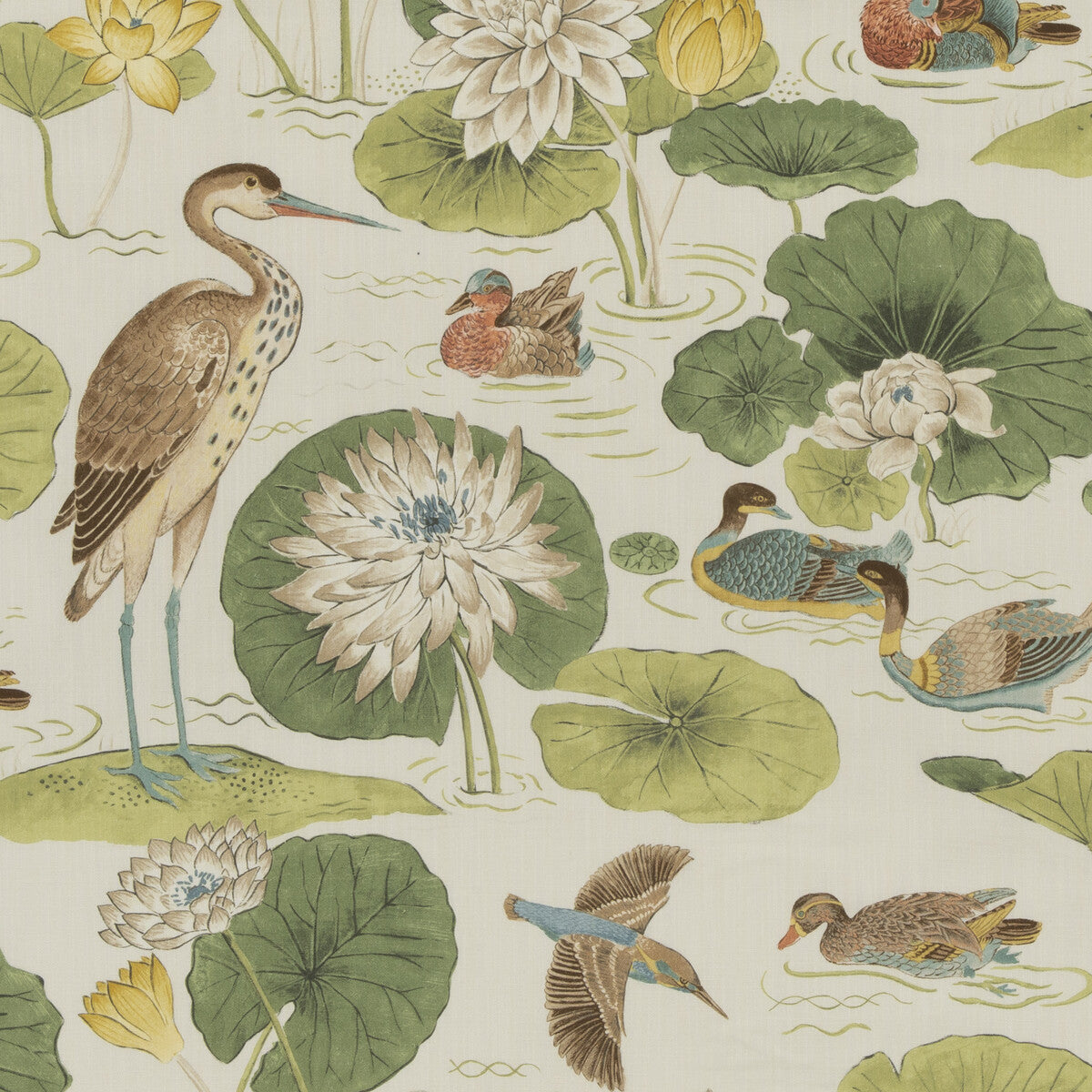 BAKER LIFESTYLE PP50499.3.0 ELLINGHAM GREEN Fabric - Eade's Wallpaper