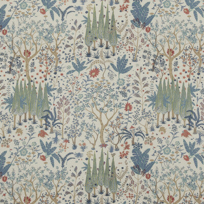 BAKER LIFESTYLE PP50500.1.0 BRIDPORT BLUE/RED Fabric - Eade's Wallpaper
