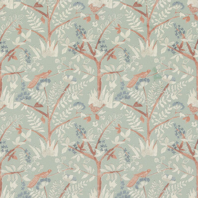 BAKER LIFESTYLE PP50502.2.0 LULWORTH AQUA Fabric - Eade's Wallpaper