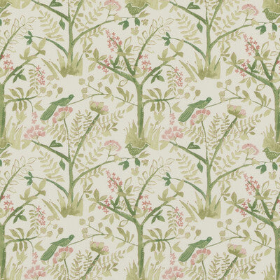 BAKER LIFESTYLE PP50502.3.0 LULWORTH GREEN/PINK Fabric - Eade's Wallpaper