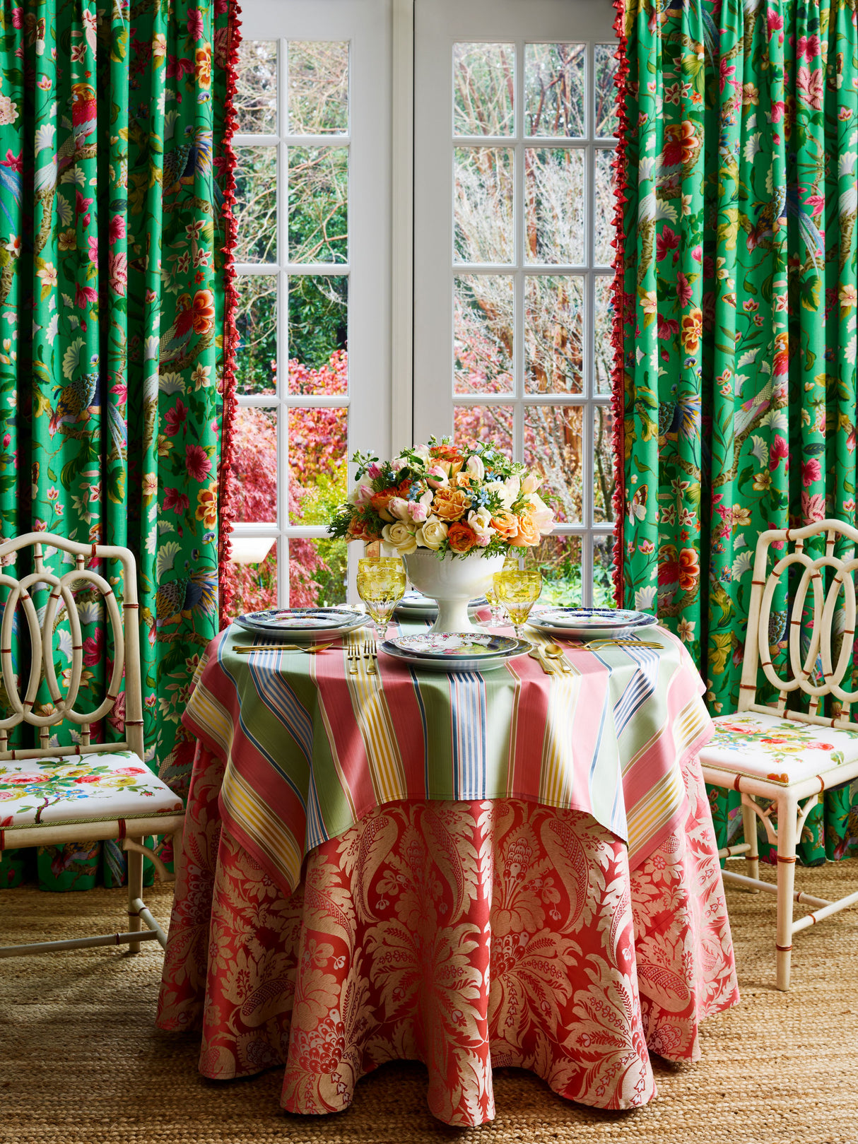 Scalamandre PQ 00031865 PETAL ESTATE DAMASK Fabric - Eade's Wallpaper