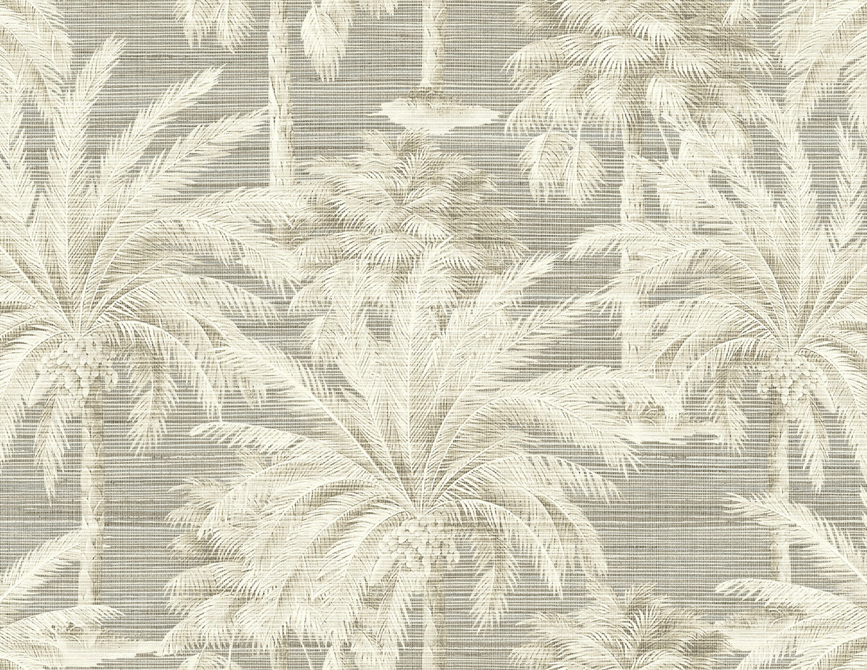 Kenneth James PS40006 Dream Of Palm Trees Grey Texture Wallpaper