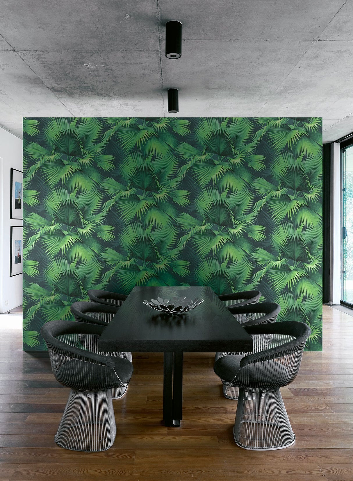Kenneth James PS40104 Endless Summer Dark Green Palm Wallpaper