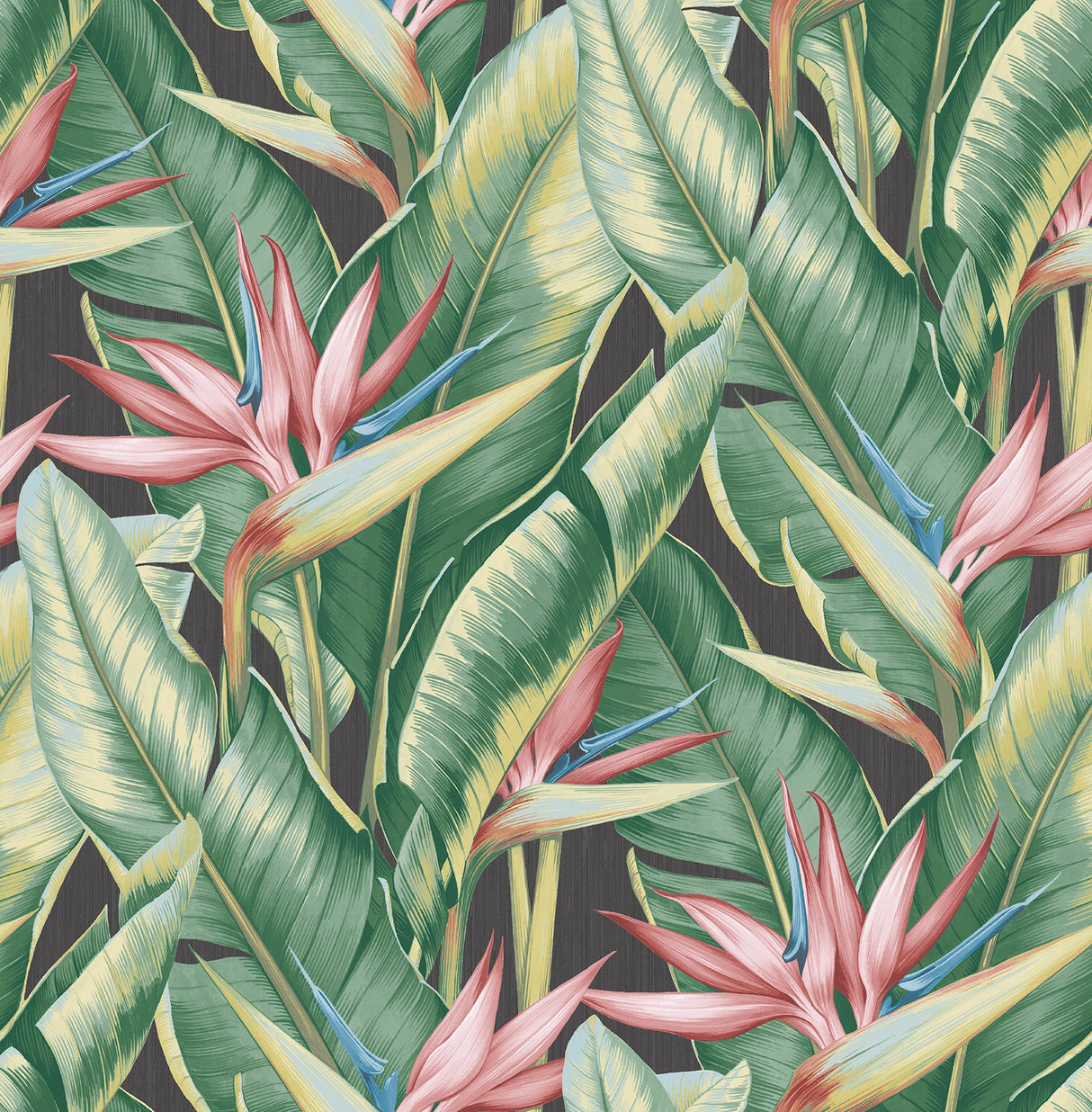 Kenneth James PS40201 Arcadia Pink Banana Leaf Wallpaper