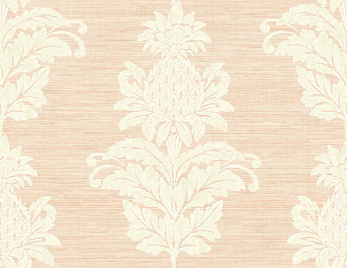 Kenneth James PS40701 Pineapple Grove Pink Damask Wallpaper