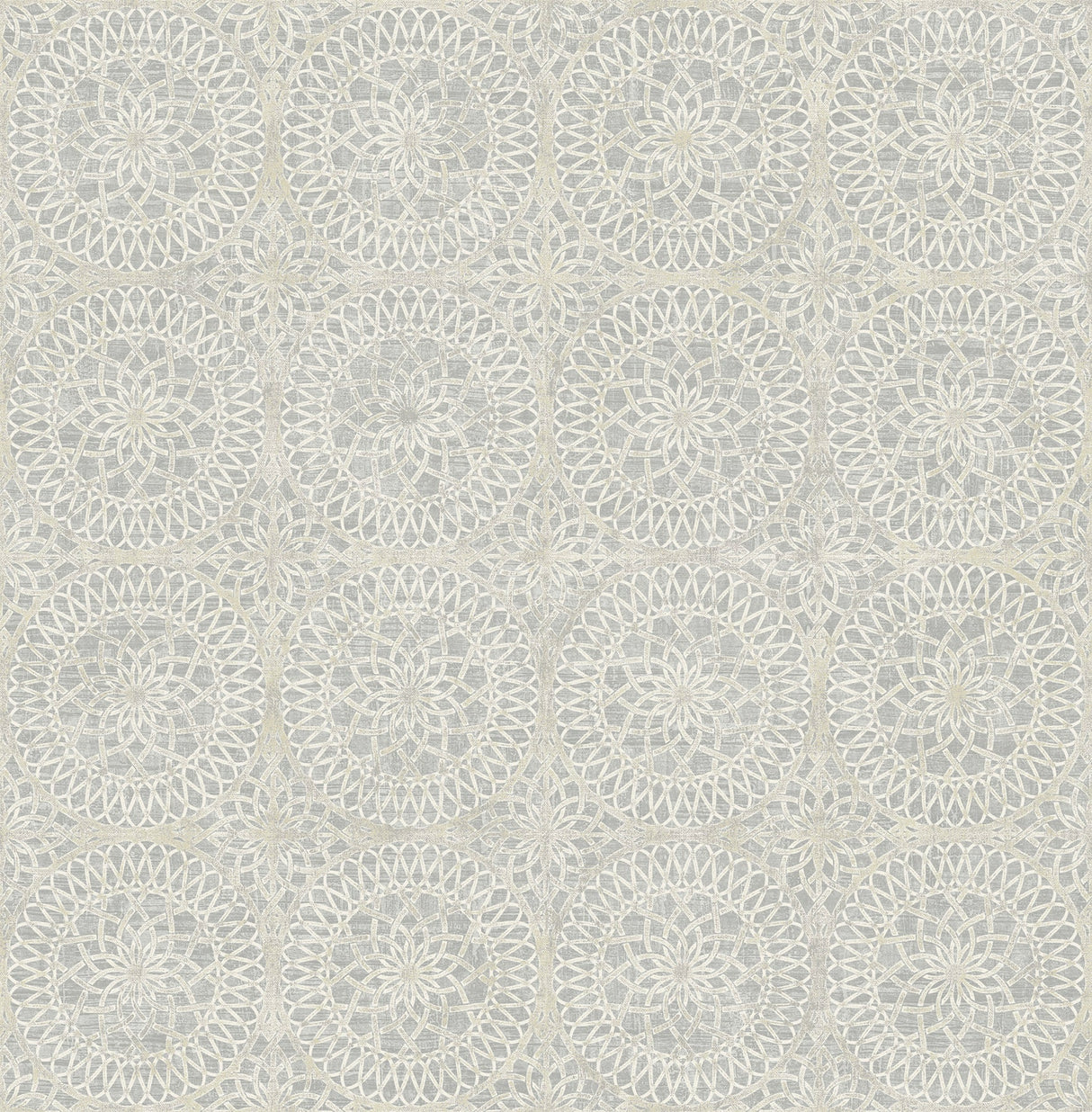 Kenneth James PS40800 Twist Grey Medallion Wallpaper