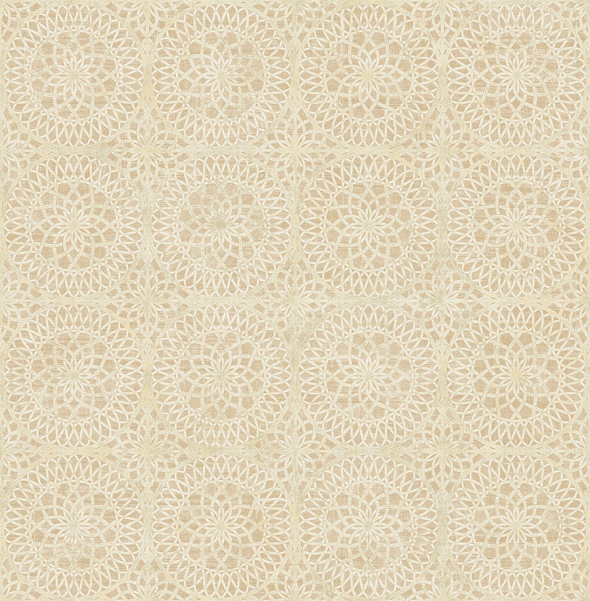 Kenneth James PS40805 Twist Beige Medallion Wallpaper