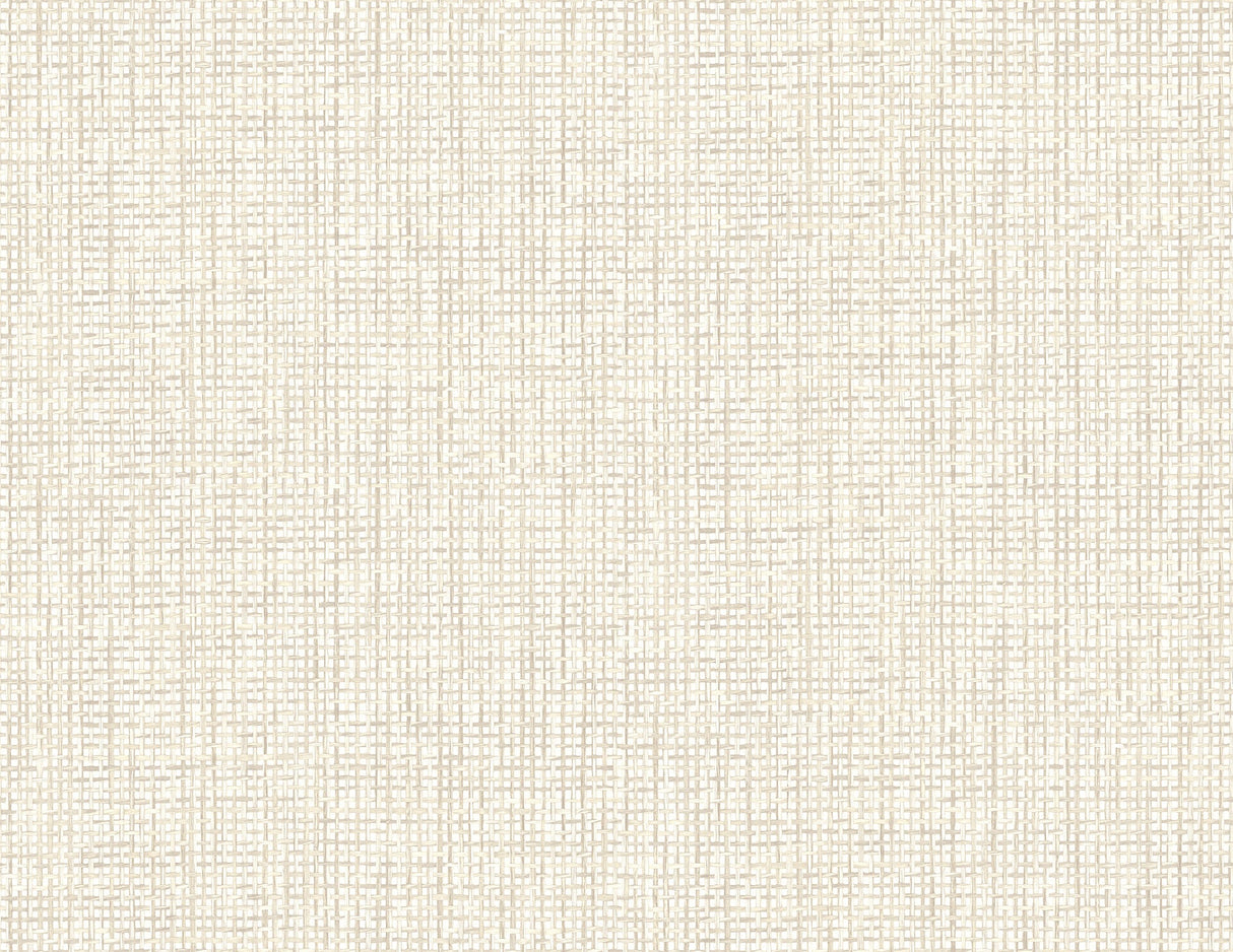 Kenneth James PS41302 Woven Summer White Grid Wallpaper
