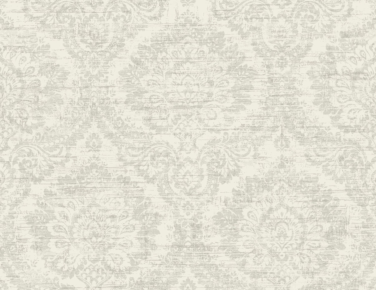 Kenneth James PS41900 Kauai White Damask Wallpaper