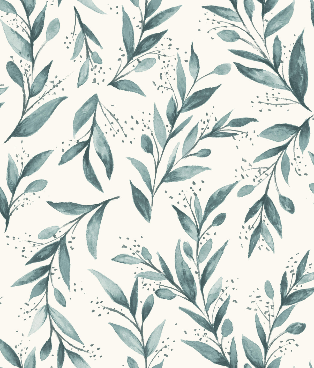 York PSW1002RL Magnolia Home Olive Branch Teal Peel & Stick Wallpaper