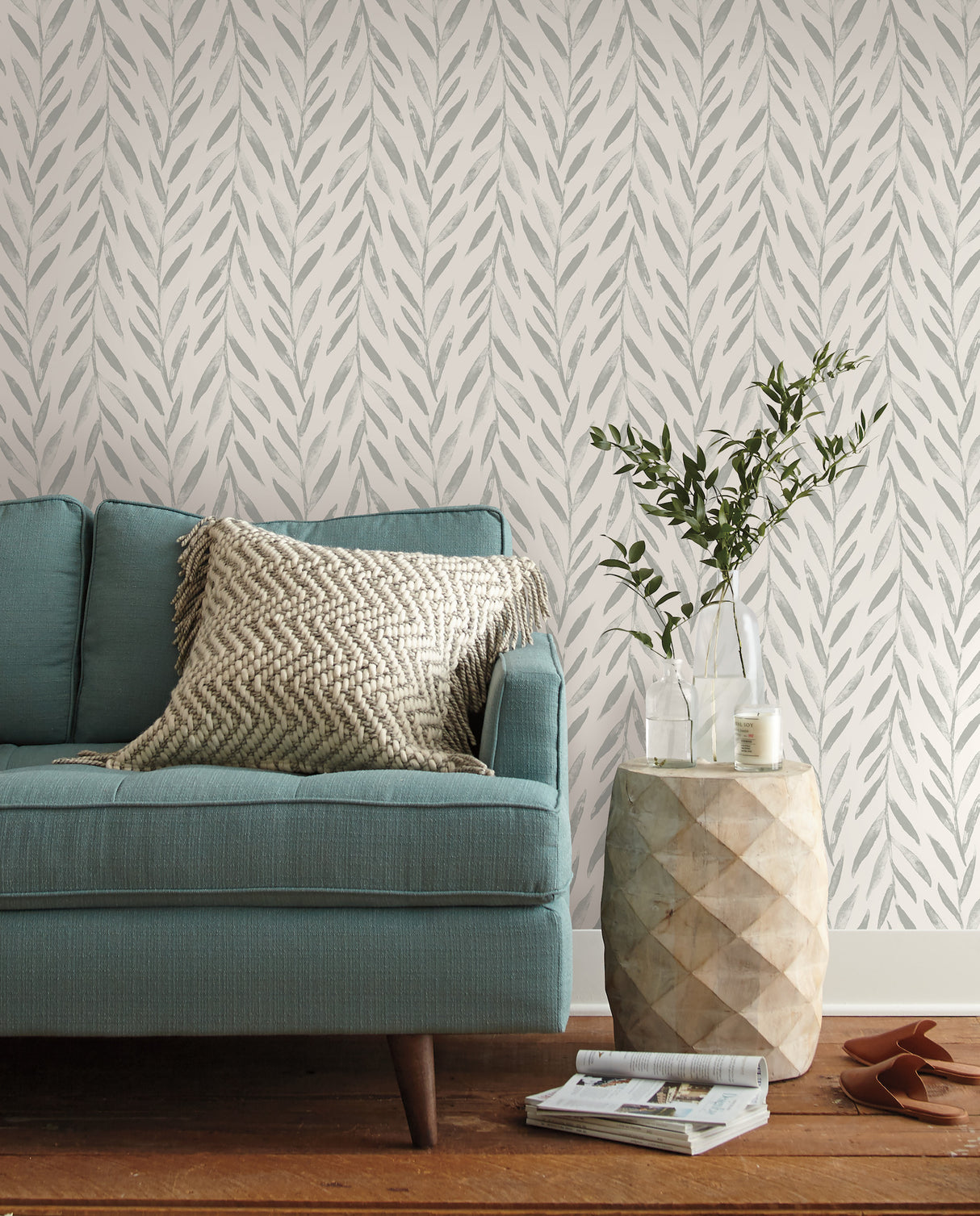 York PSW1018RL Magnolia Home Willow Grey Peel & Stick Wallpaper