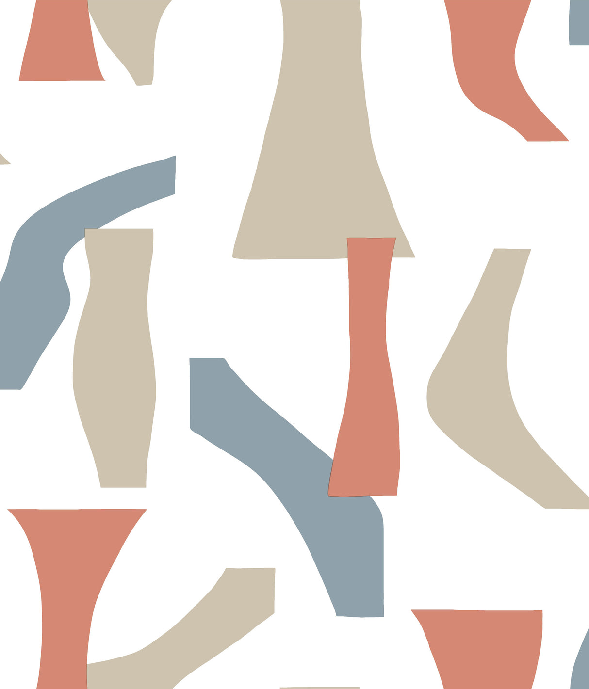 York PSW1058RL Modernist Coral & Blue Peel & Stick Wallpaper