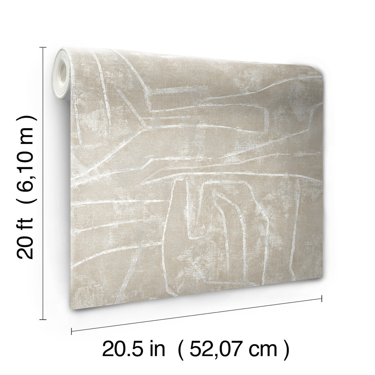 York PSW1068RL Urban Chalk Neutral Peel & Stick Wallpaper
