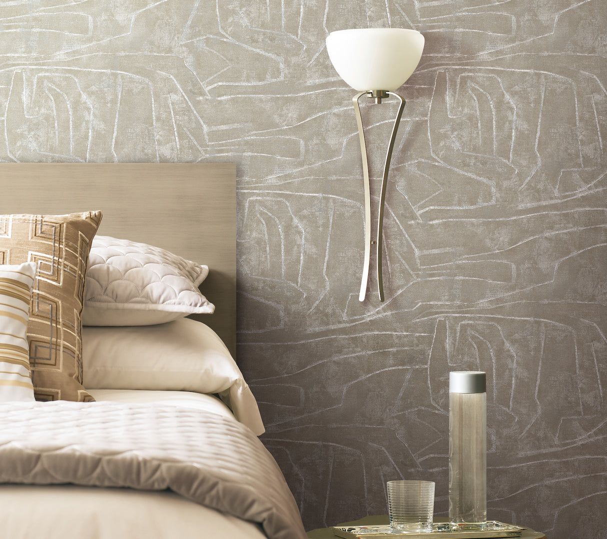 York PSW1068RL Urban Chalk Neutral Peel & Stick Wallpaper