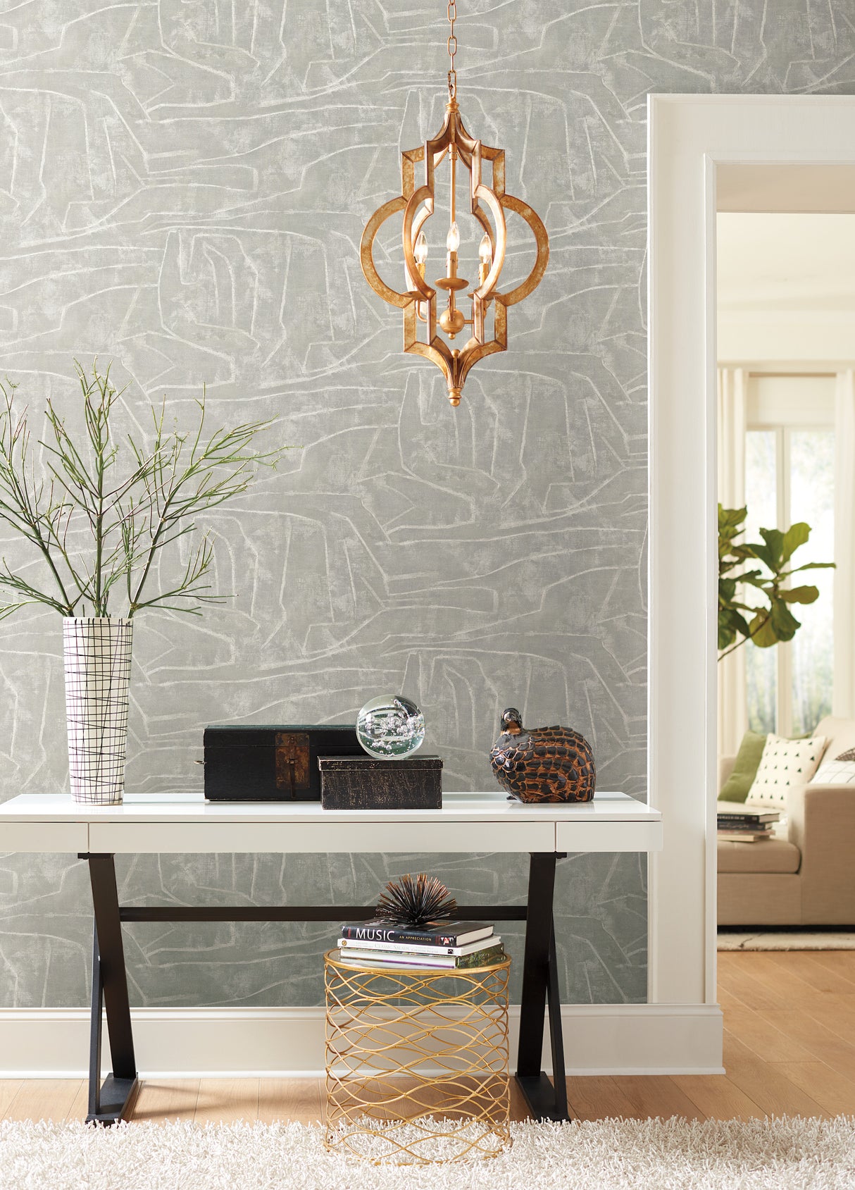 York PSW1069RL Urban Chalk Grey Peel & Stick Wallpaper