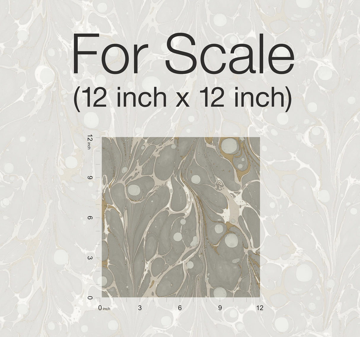 York PSW1115RL Marbled Endpaper Neutral Peel & Stick Wallpaper