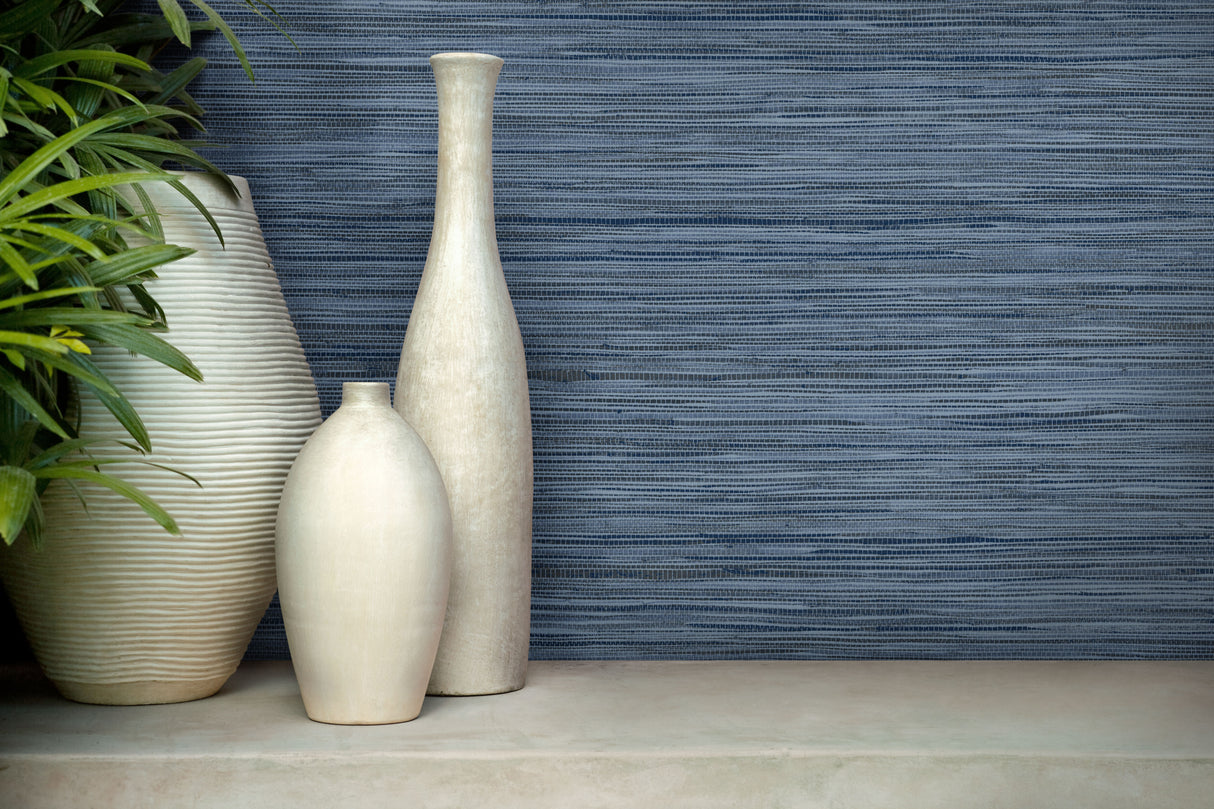 York PSW1136RL Bahia Grass Navy Peel & Stick Wallpaper
