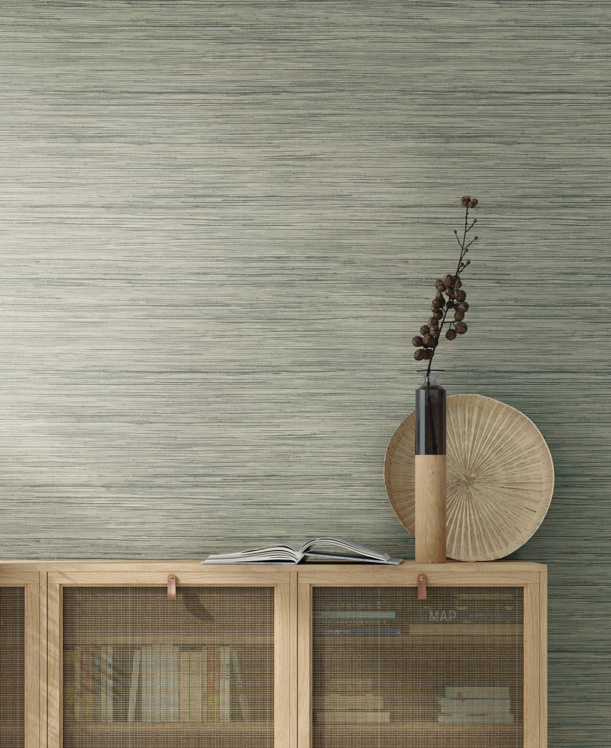 York PSW1138RL Bahia Grass Grey Peel & Stick Wallpaper