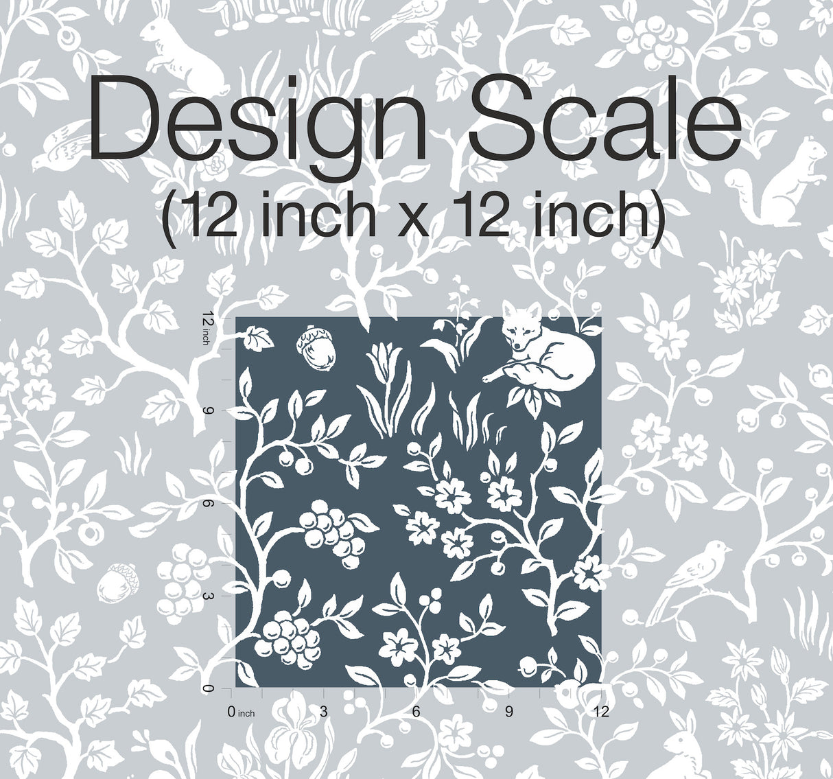 York PSW1166RL Magnolia Home Fox & Hare Navy Peel & Stick Wallpaper
