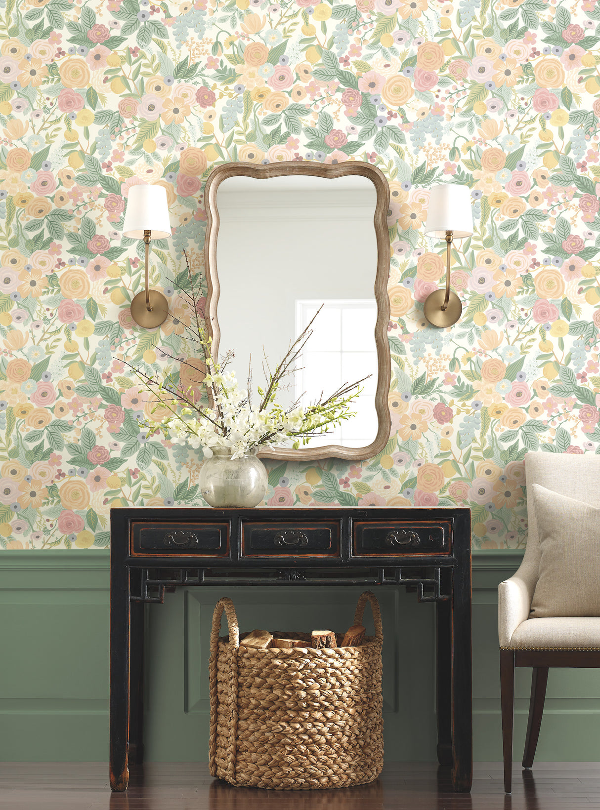 York PSW1199RL Garden Party Pastel Peel & Stick Wallpaper