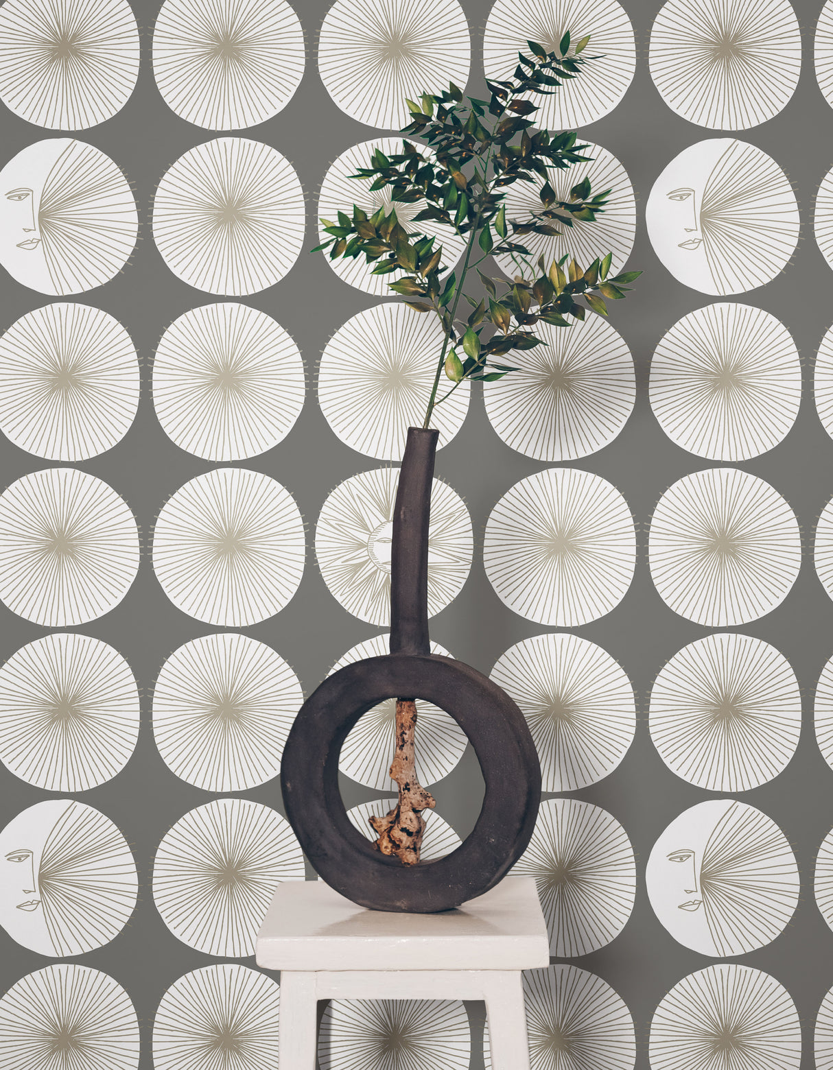 York PSW1217RL Soho Starburst Grey Peel & Stick Wallpaper