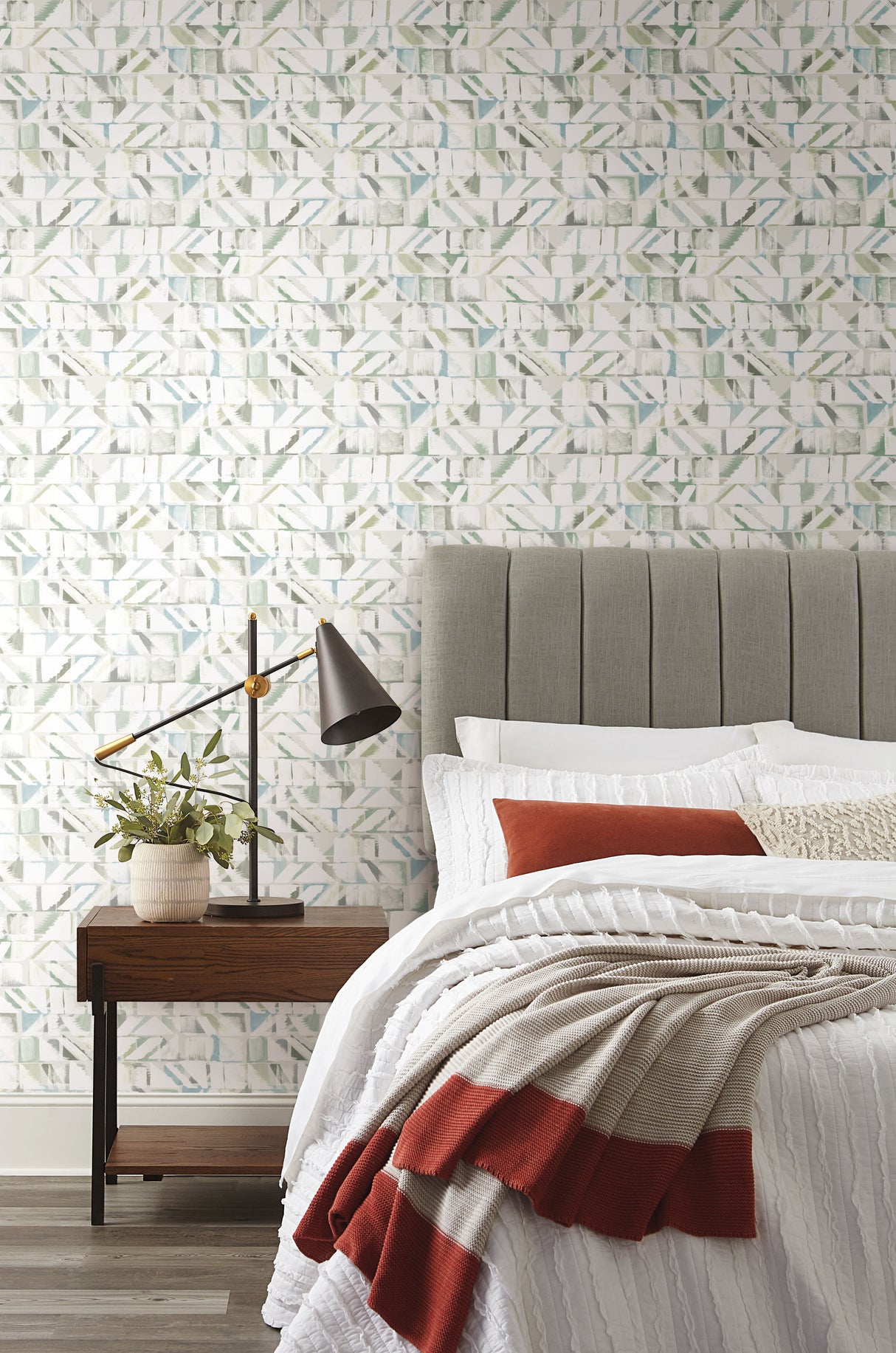 York PSW1219RL Refraction Blue Peel & Stick Wallpaper