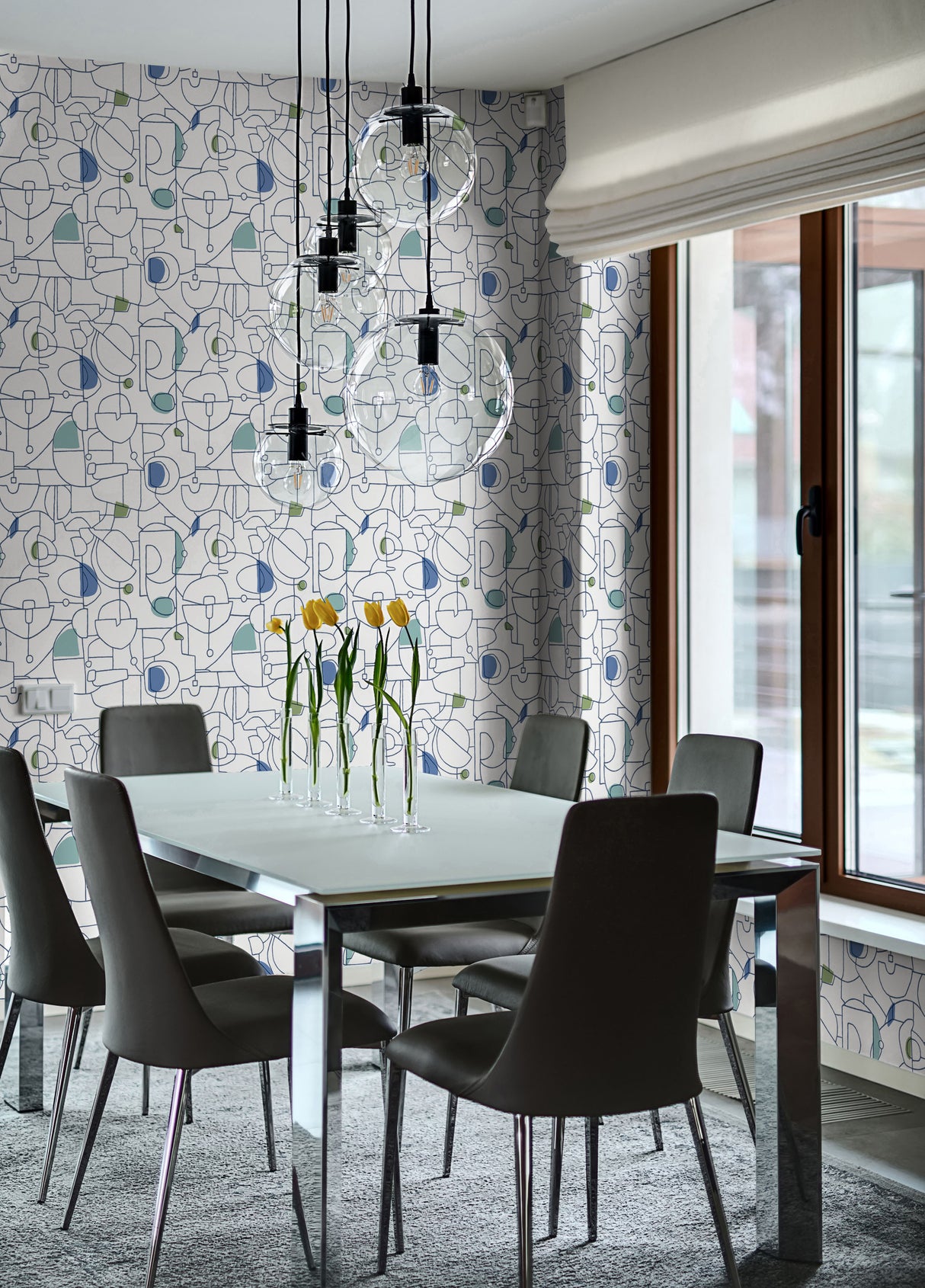 York PSW1223RL Fauvist Blue & Green Peel & Stick Wallpaper