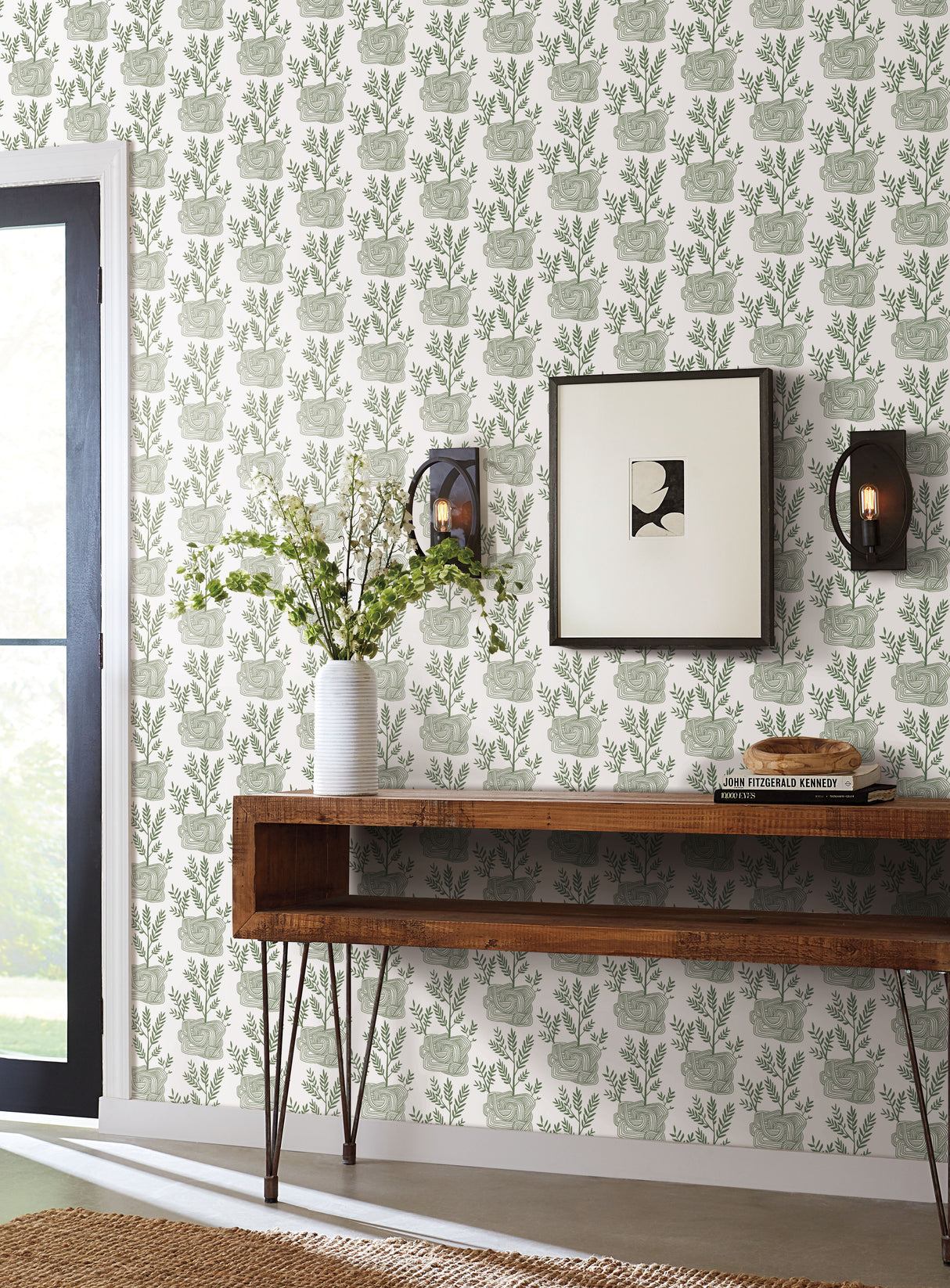 York PSW1226RL Seedlings Green Peel & Stick Wallpaper