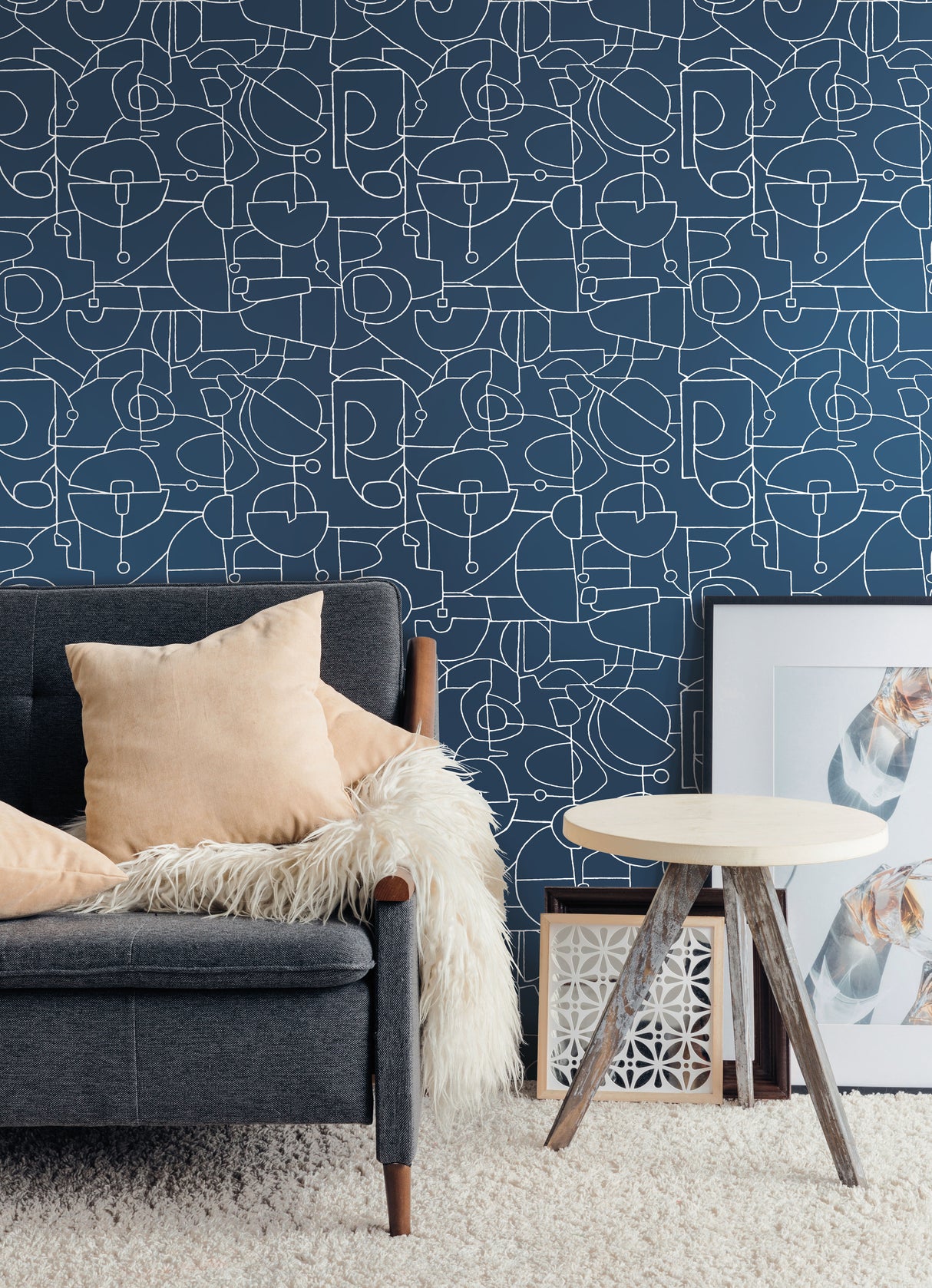 York PSW1263RL Robotics Navy Peel & Stick Wallpaper
