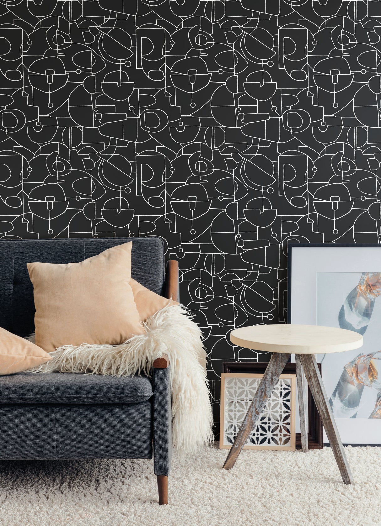 York PSW1264RL Robotics Black Peel & Stick Wallpaper