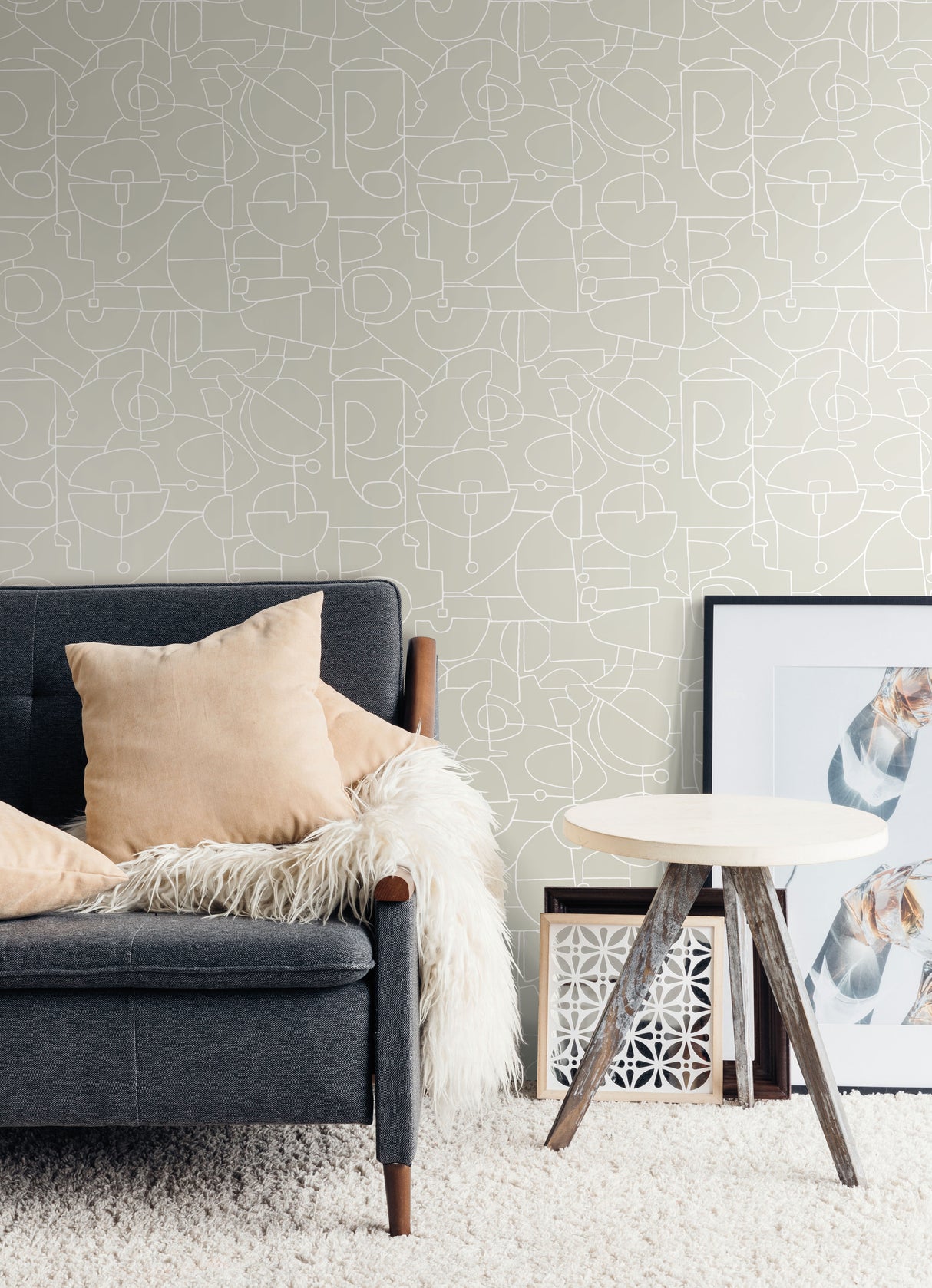 York PSW1265RL Robotics Beige Peel & Stick Wallpaper