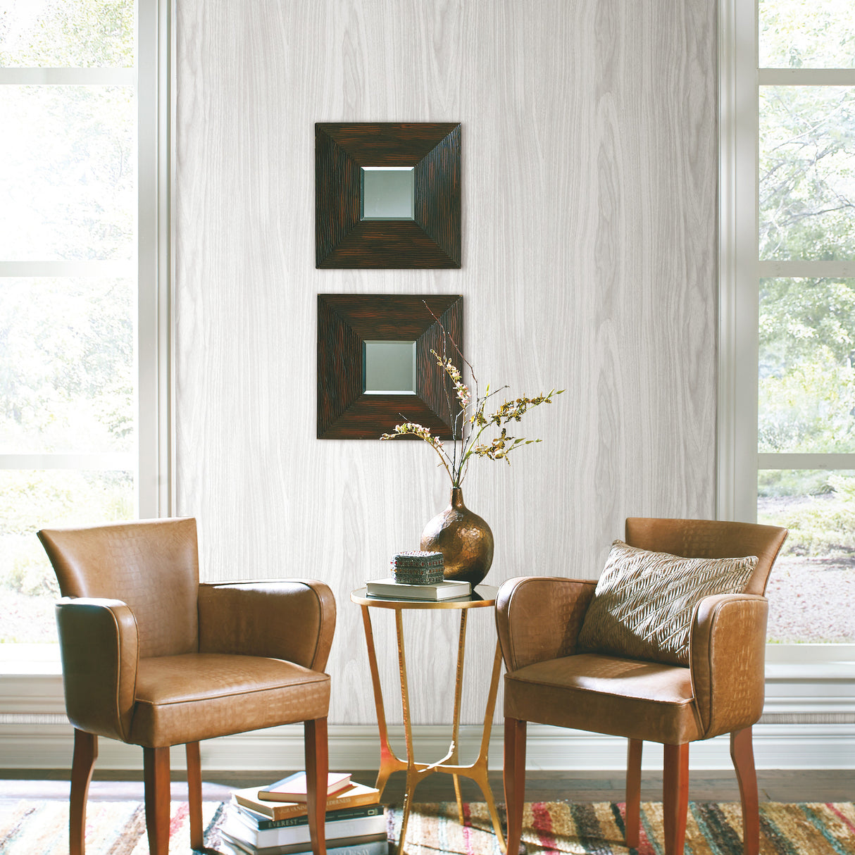 York PSW1276RL Linden White Peel & Stick Wallpaper