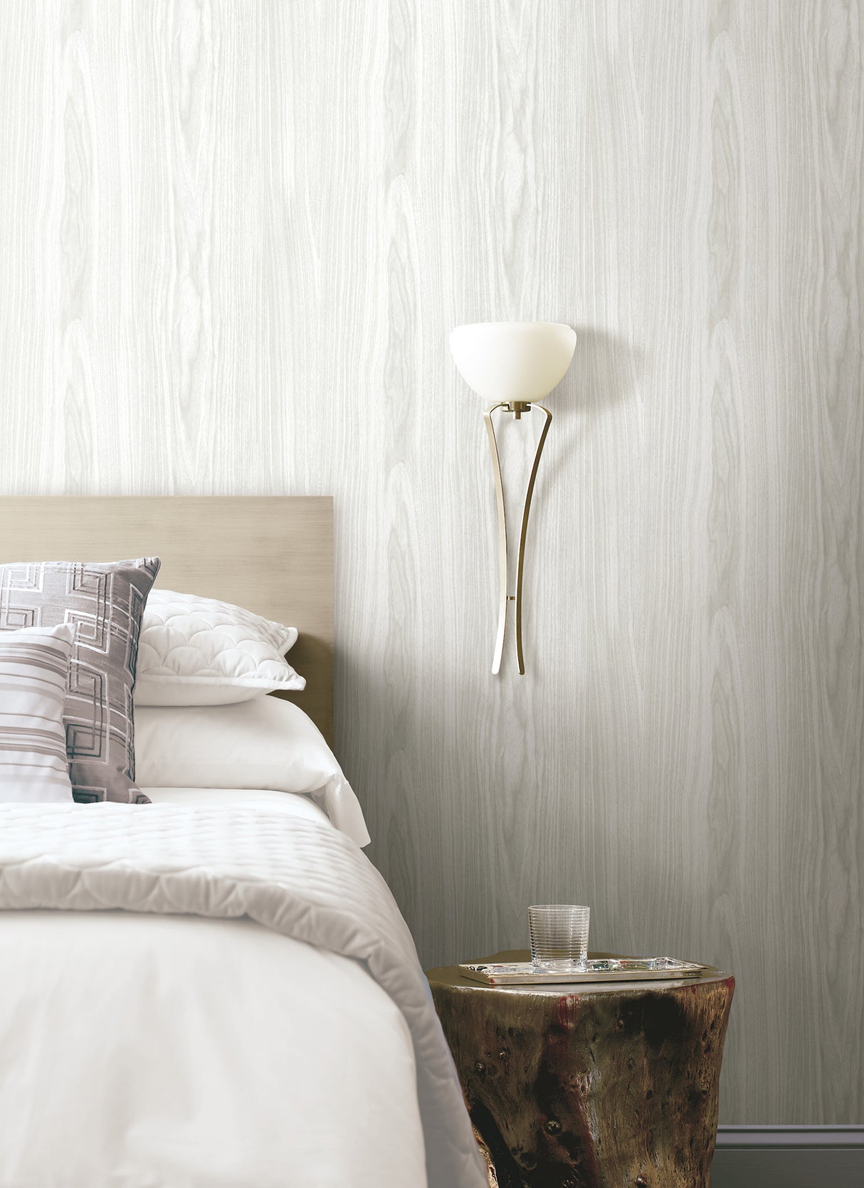 York PSW1276RL Linden White Peel & Stick Wallpaper