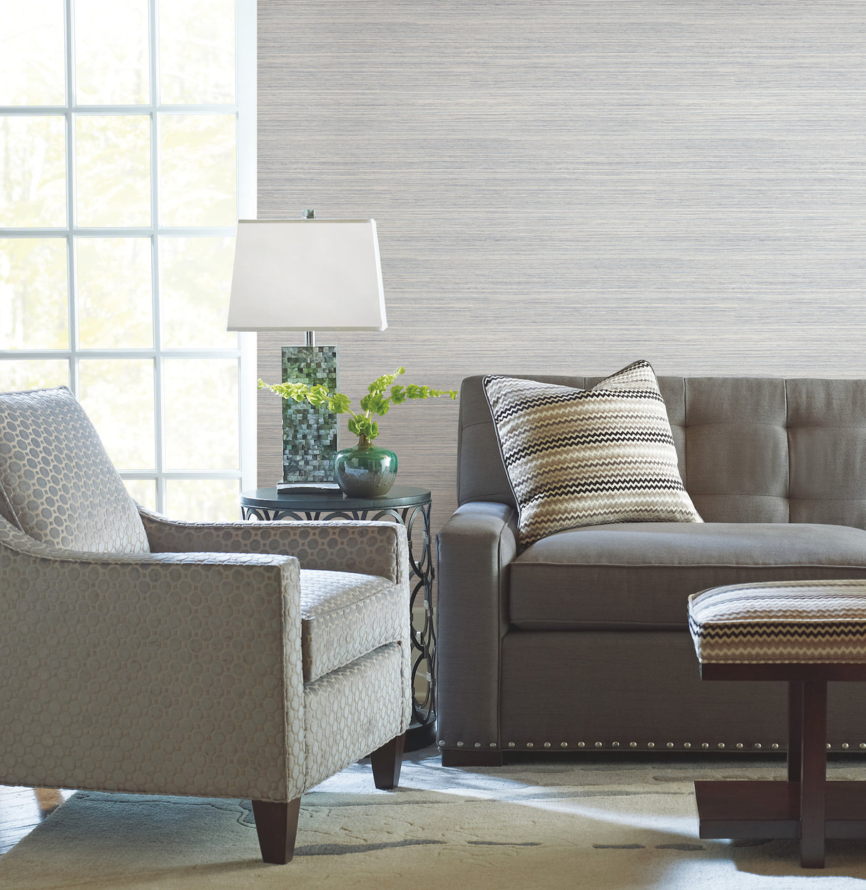 York PSW1281RL Cattail Weave Blue Peel & Stick Wallpaper