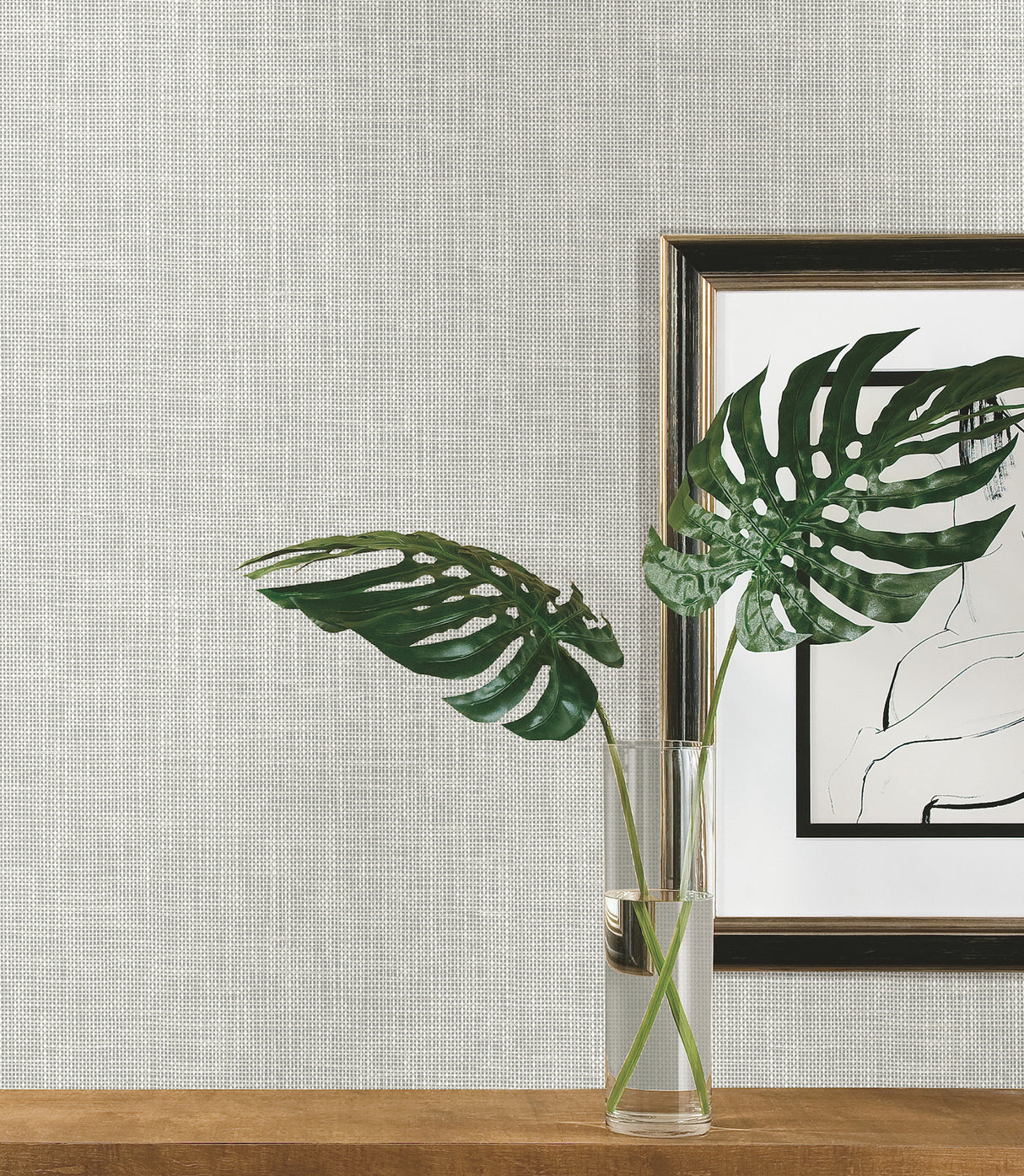 York PSW1283RL Reed Basket White Peel & Stick Wallpaper