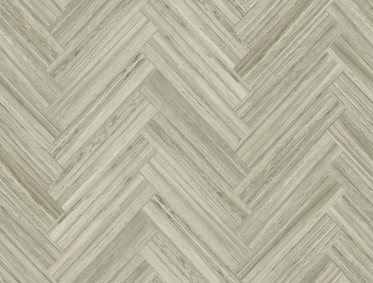 York PSW1286RL Hermosa Herringbone Brown Peel & Stick Wallpaper