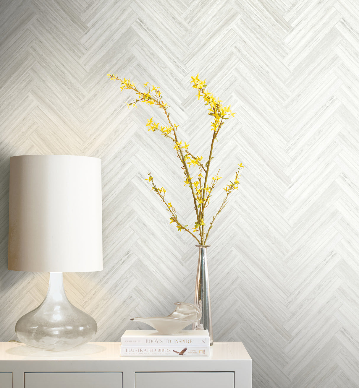 York PSW1287RL Hermosa Herringbone Beige Peel & Stick Wallpaper