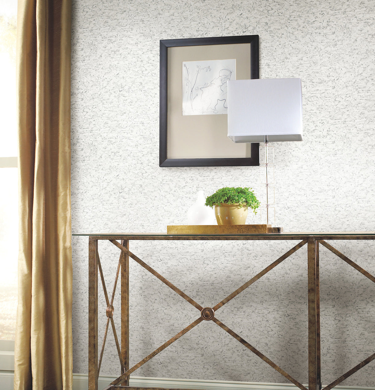 York PSW1290RL Shimmering Cork White Peel & Stick Wallpaper
