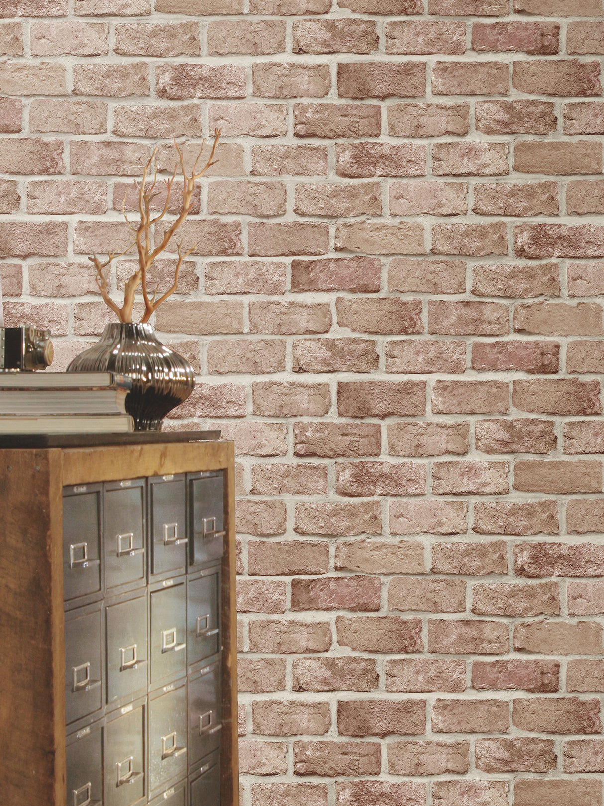 York PSW1306RL Stretcher Brick Red Peel & Stick Wallpaper