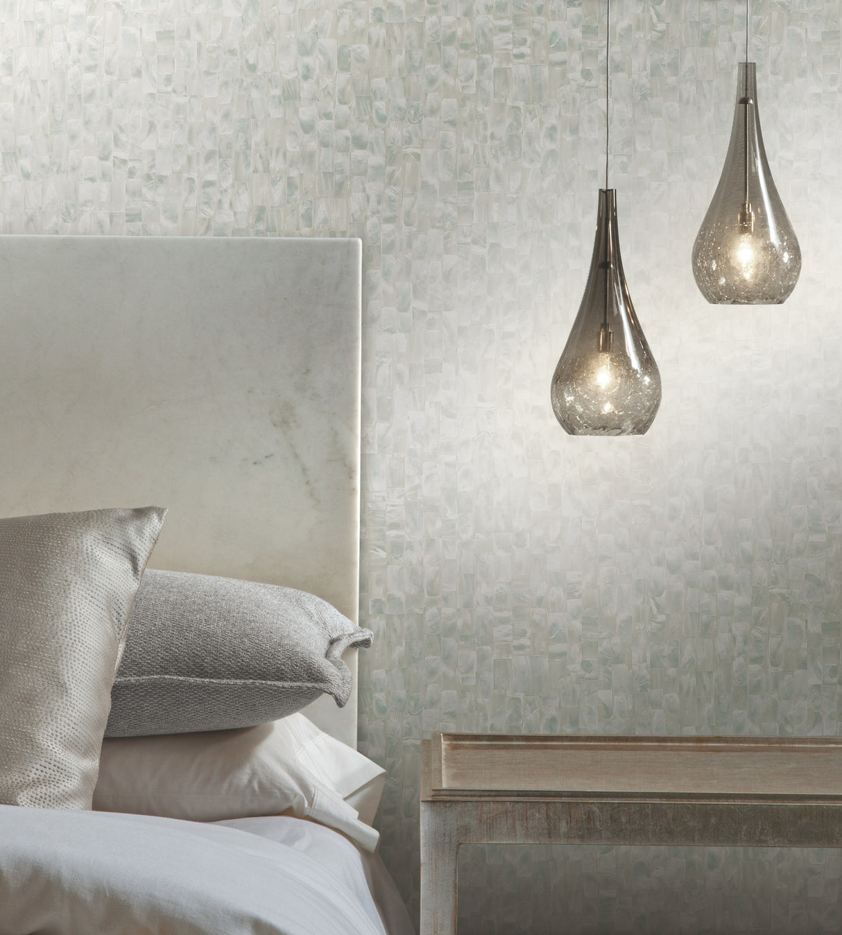 York PSW1336RL Mother Of Pearl Grey & Beige Peel & Stick Wallpaper