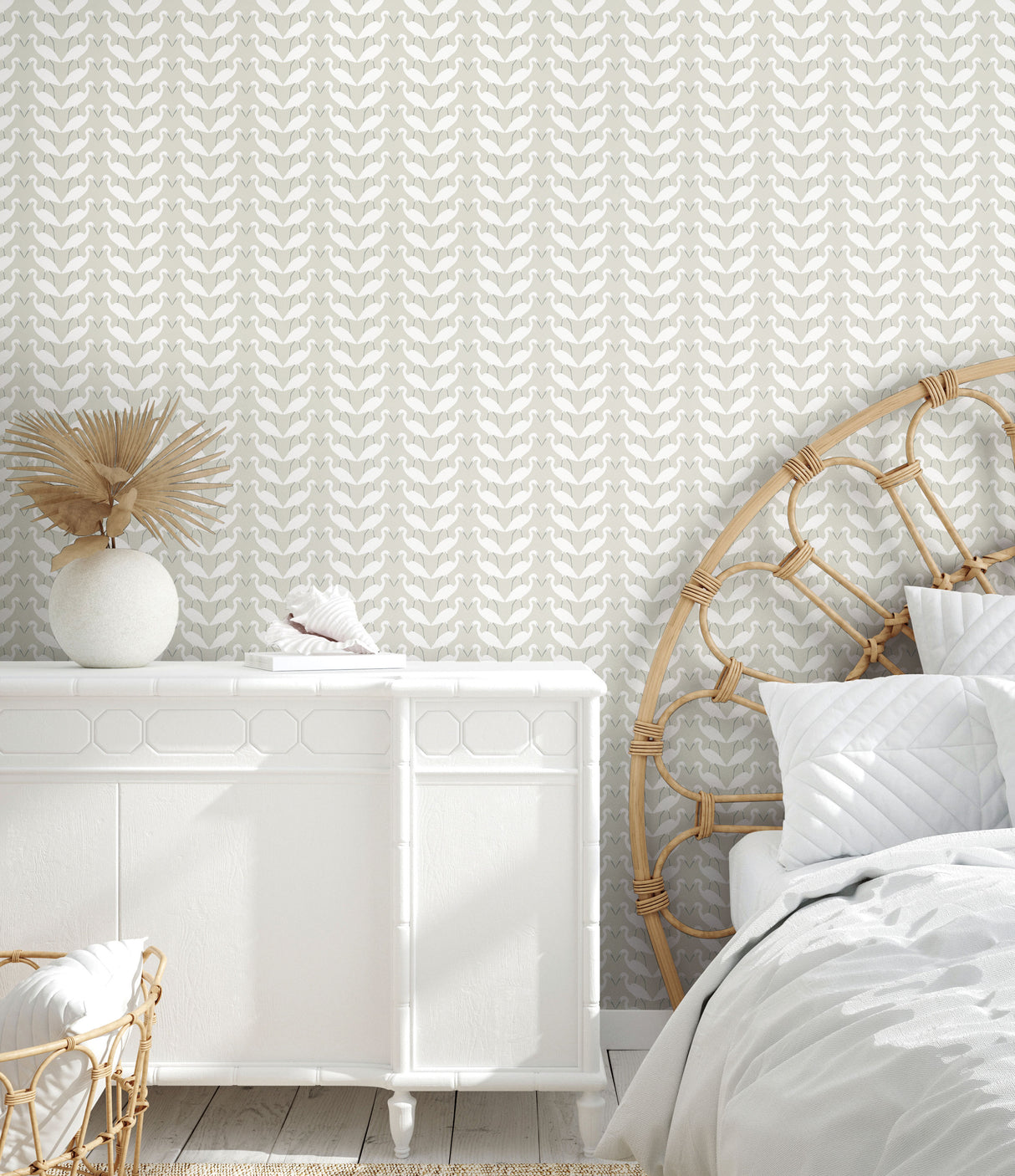 York PSW1346RL Elegant Birds Beige Peel & Stick Wallpaper