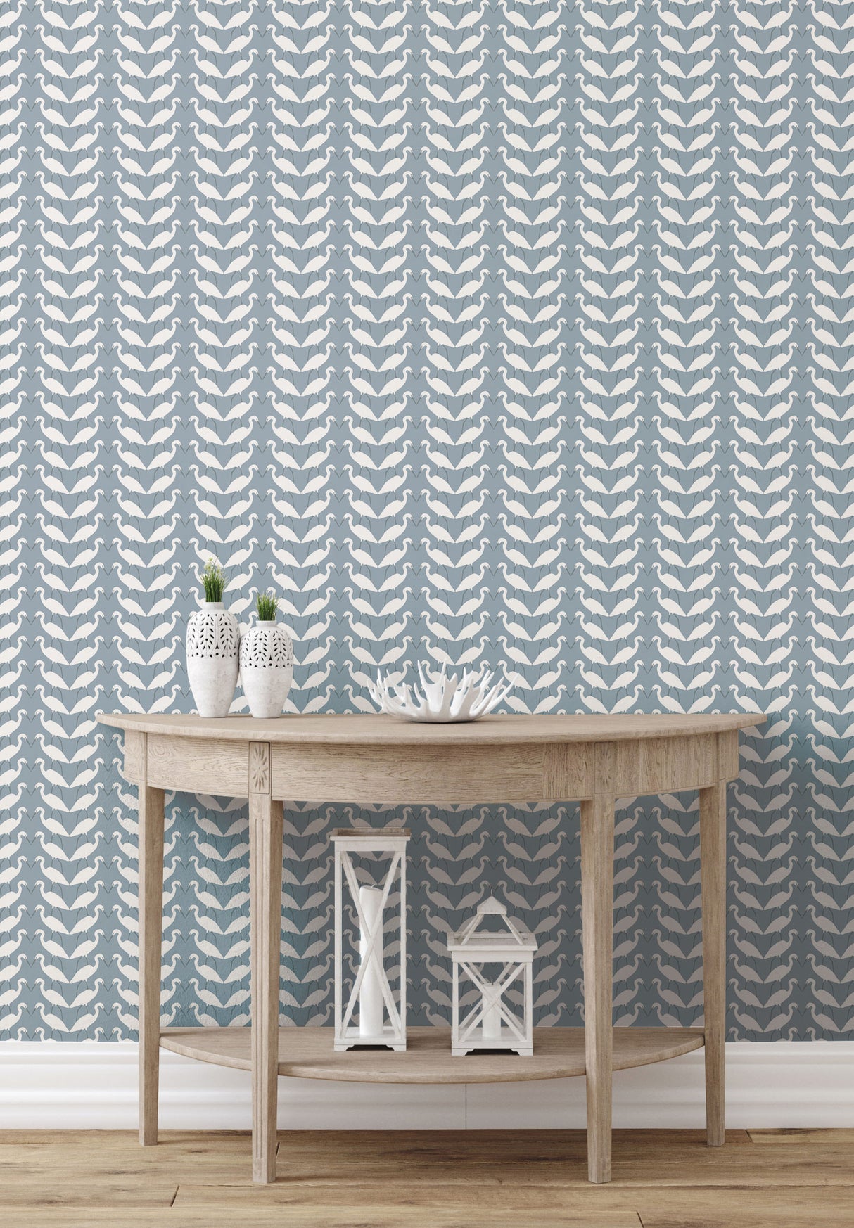 York PSW1347RL Elegant Birds Blue Peel & Stick Wallpaper