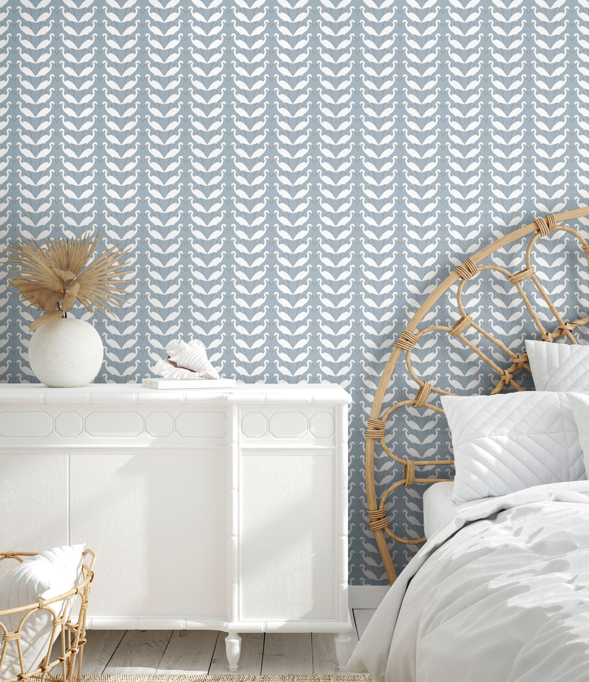 York PSW1347RL Elegant Birds Blue Peel & Stick Wallpaper