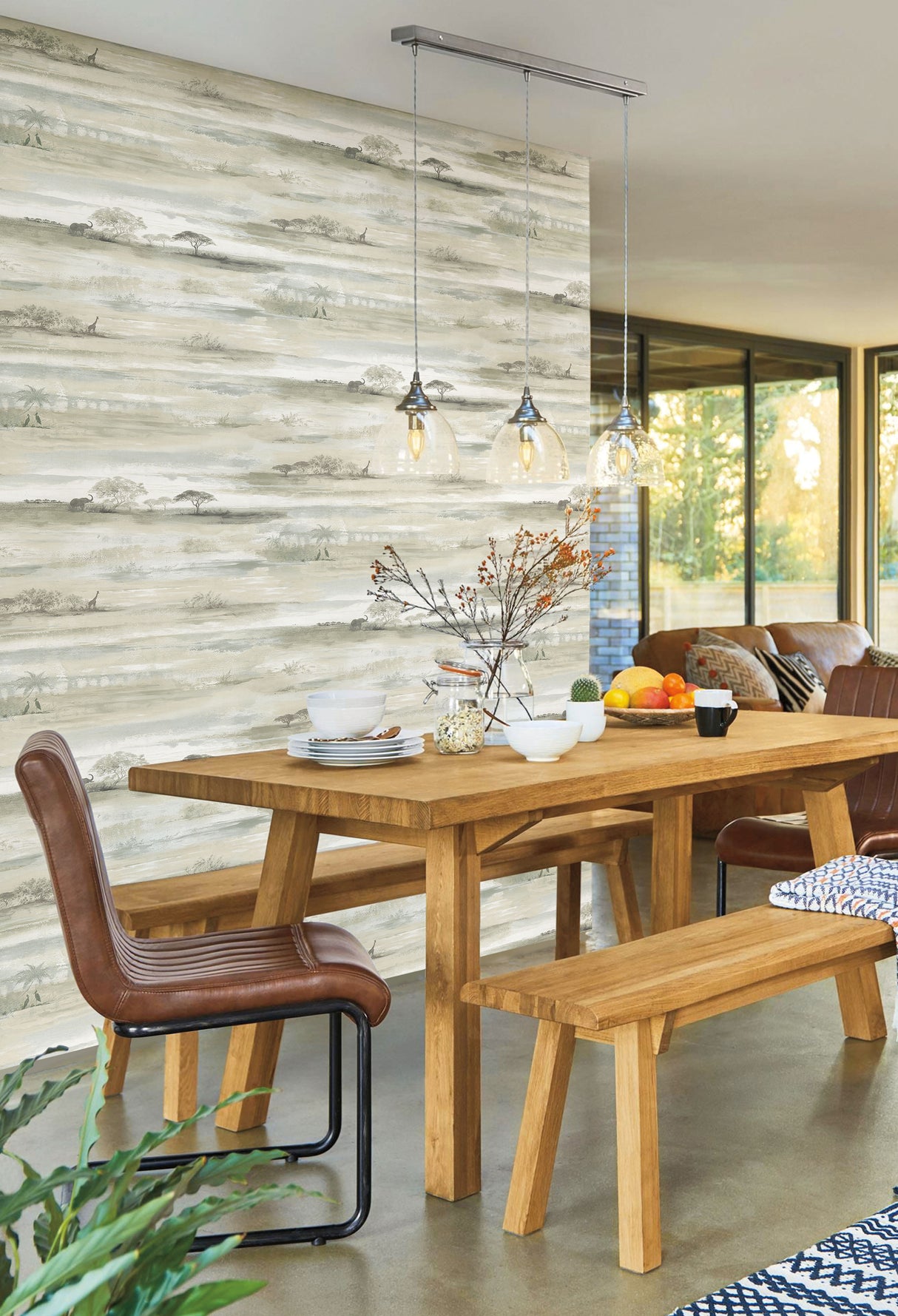 York PSW1349RL Savanna Sunset Brown Peel & Stick Wallpaper