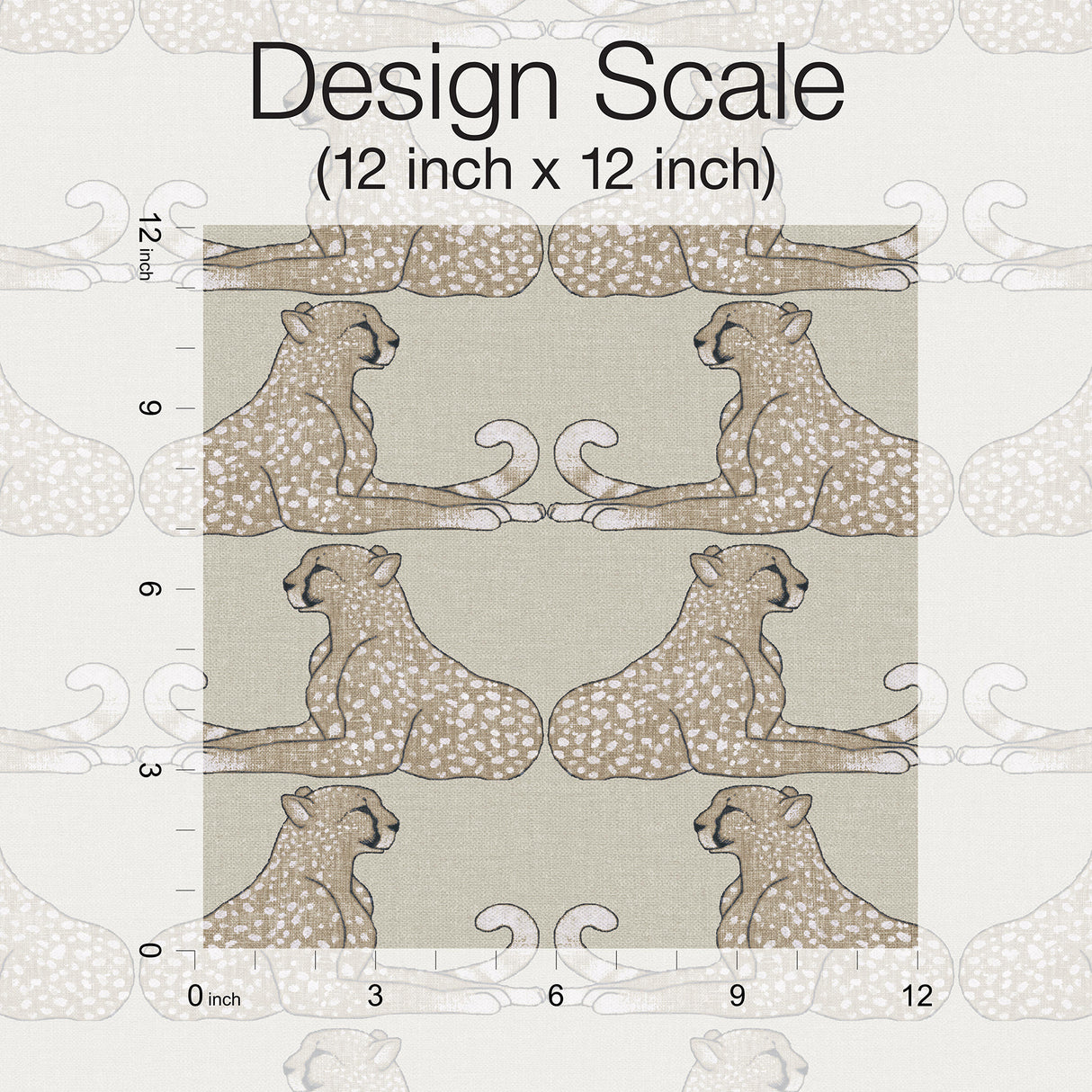 York PSW1356RL Reclining Cheetahs Taupe Peel & Stick Wallpaper