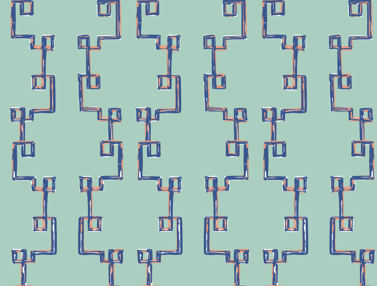 York PSW1388RL Bamboozled Sky Blue Peel & Stick Wallpaper