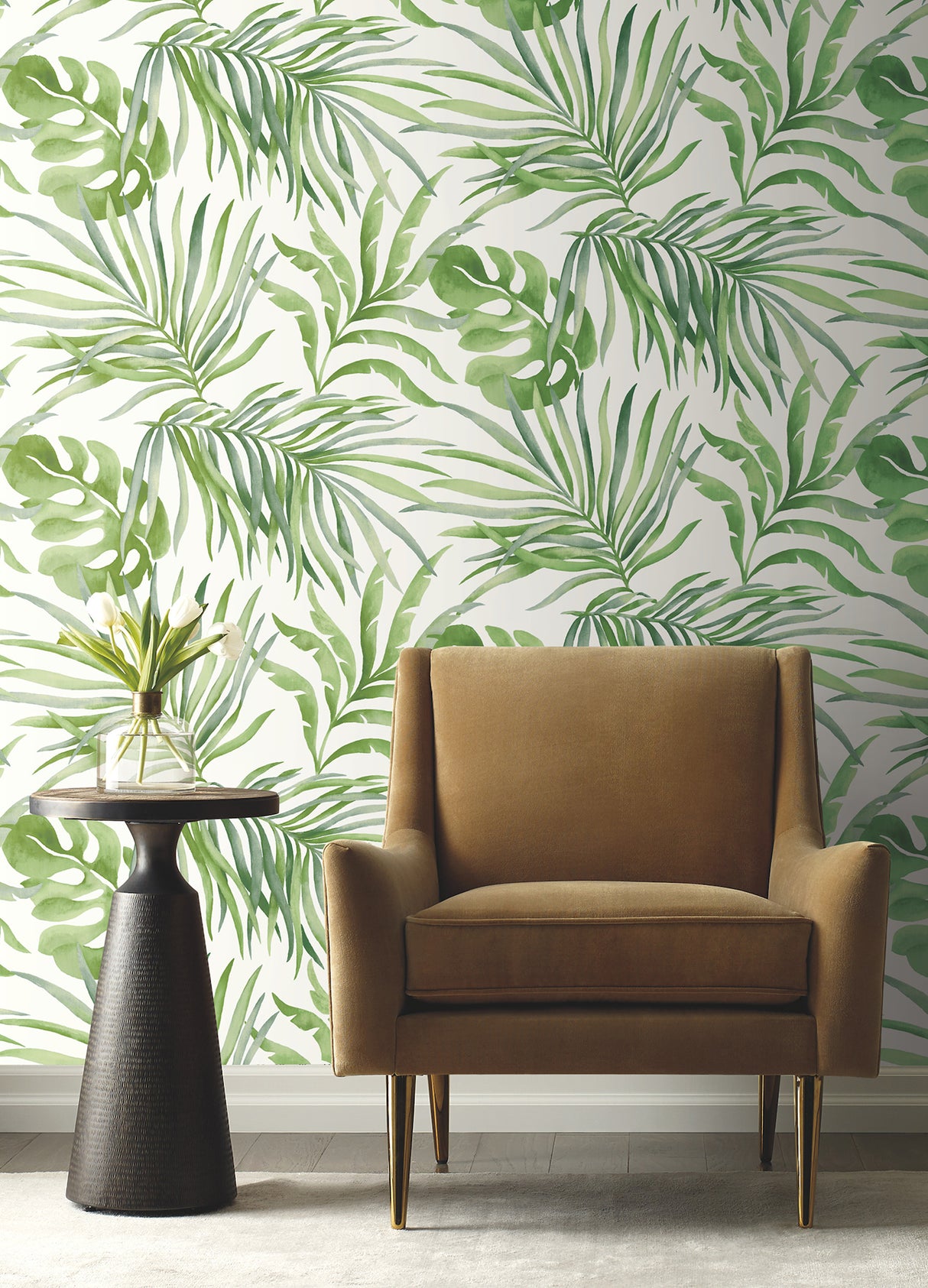 York PSW1412RL Paradise Palm Green Peel & Stick Wallpaper