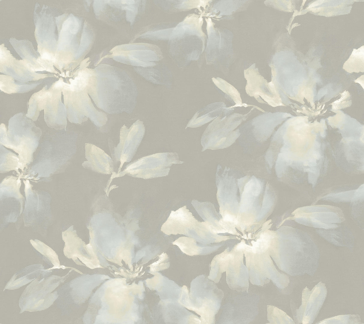 York PSW1415RL Midnight Blooms Light Blue & Grey Peel & Stick Wallpaper