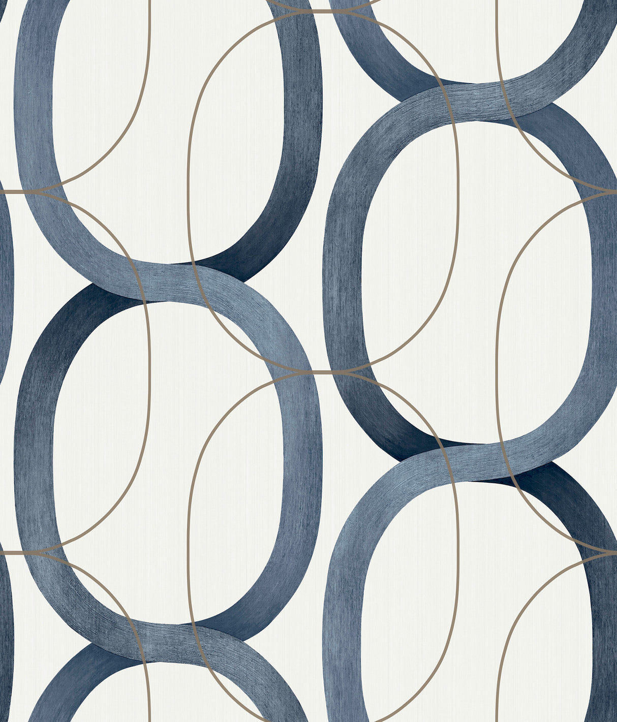 York PSW1420RL Interlock Navy Peel & Stick Wallpaper