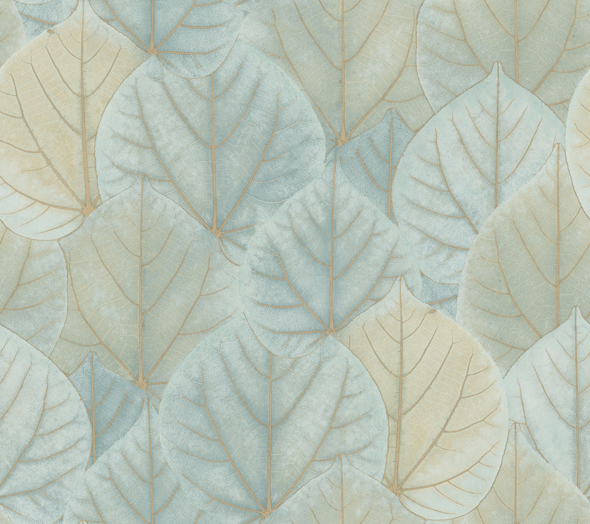 York PSW1427RL Leaf Concerto Turquoise Peel & Stick Wallpaper